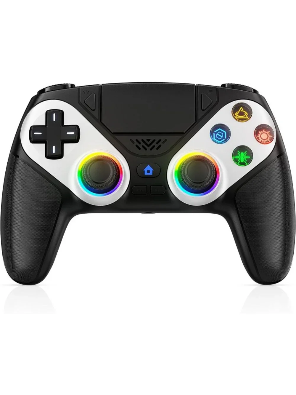 Wireless LED Game Controller for PS5, Pro, Slim & PC - Dual Vibration, Turbo